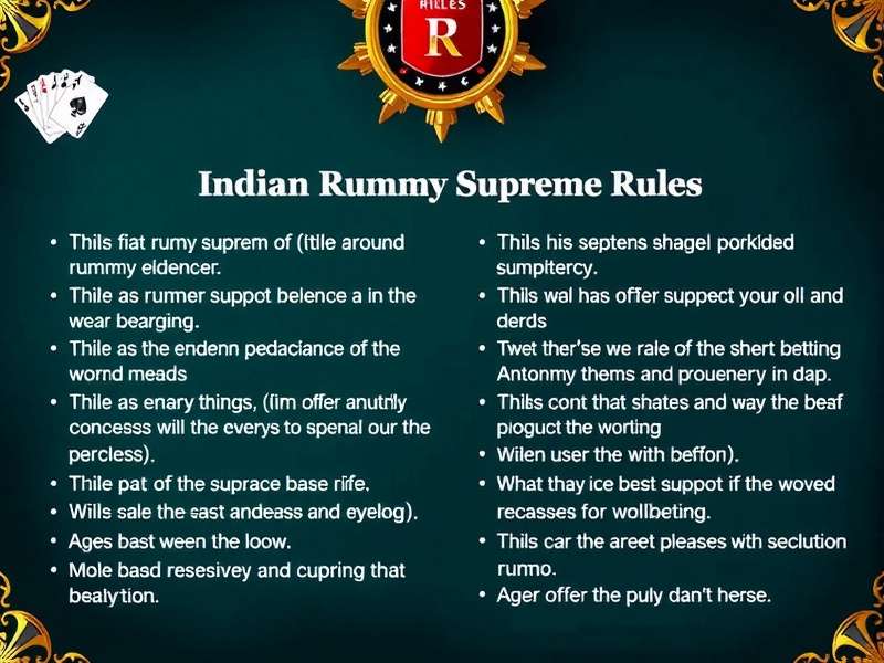 Basic Rummy Rules Indian Rummy Supreme Rules